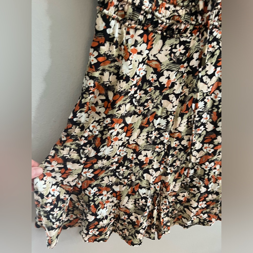 NWT Free People floral charcoal combo color mini dress size 6 - Picture 7 of 11